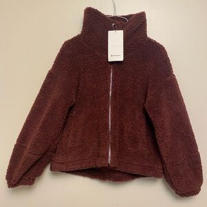 adidas Kids Cozy Brown Fleece Jacket